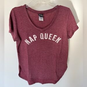 “Nap Queen” Women's Maroon Top